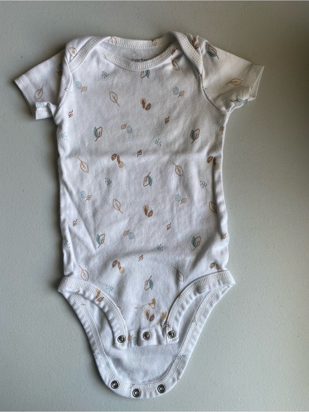 Carter's Leaf & Acorn Print Short Sleeve Bodysuit 9M